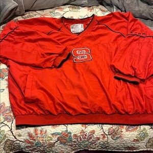 NC State Genuine Stuff Collegiate Pullover Lined  Windbreaker Jacket Vintage3XL